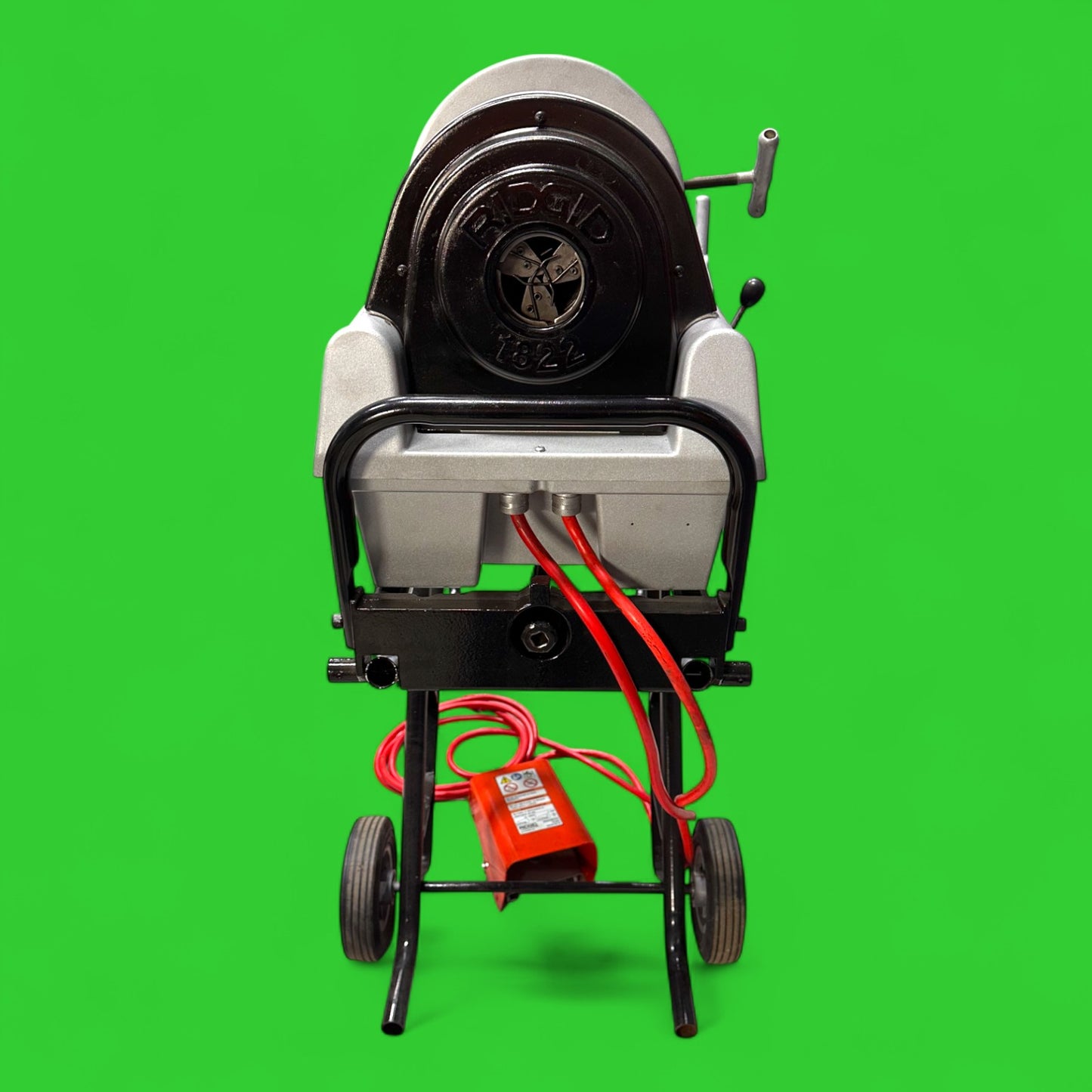 RIDGID 1822-I PIPE THREADER WITH 811 DIE HEAD,REAMER ,CUTTER AND FOOTSWITCH