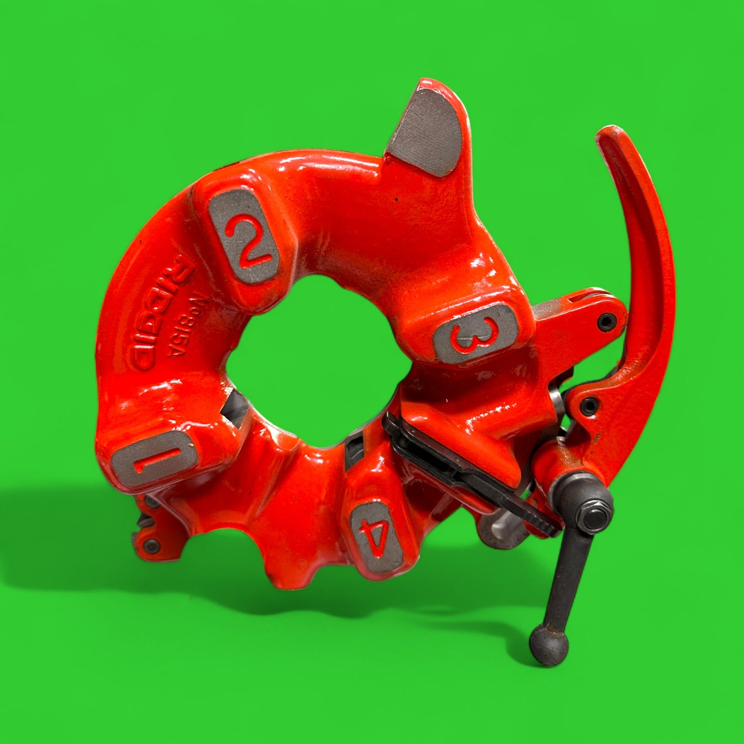 RIDGID 1822-I PIPE THREADER WITH 811 DIE HEAD,REAMER ,CUTTER AND FOOTSWITCH