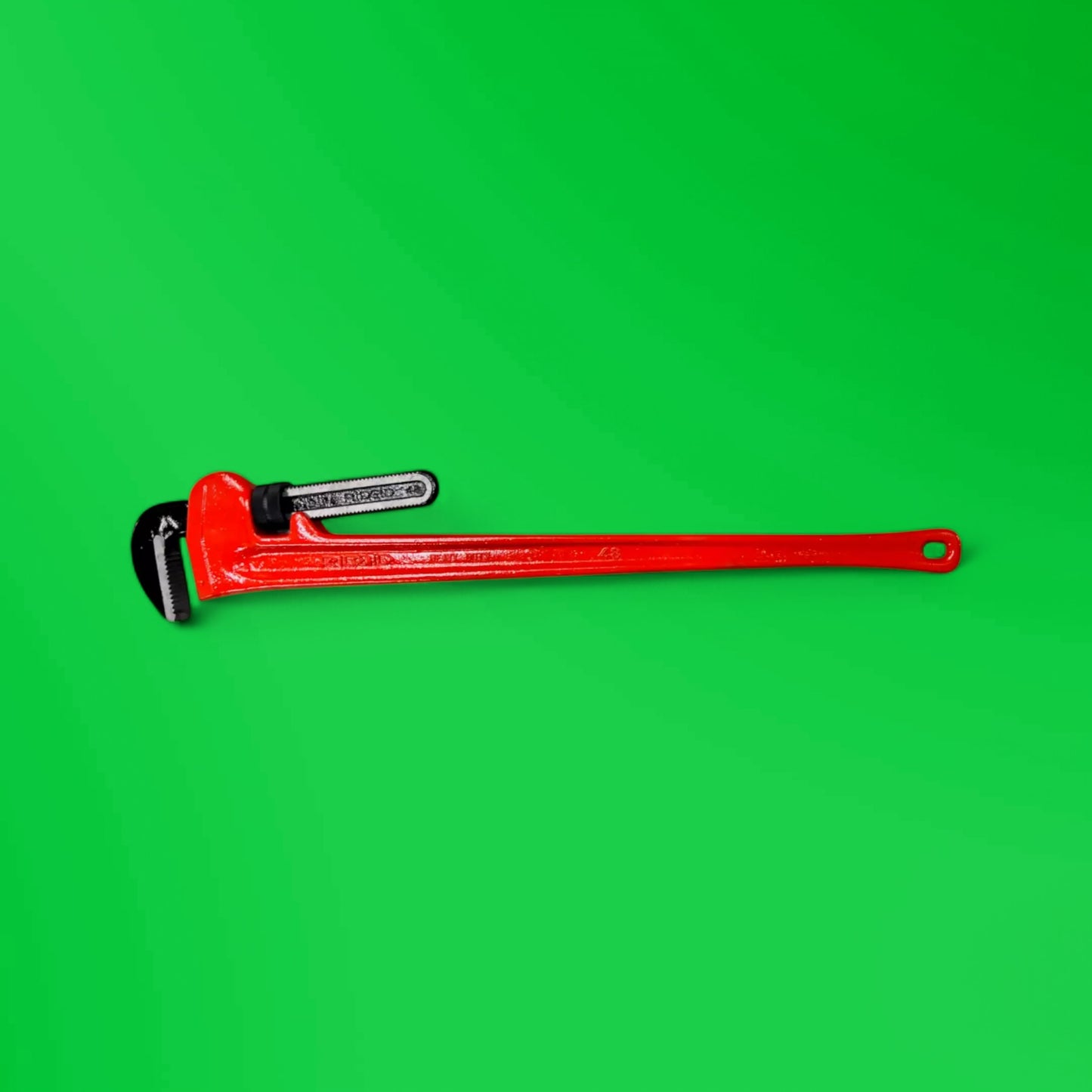 REFURBISHED RIDGID 31040, 48'' HEAVY DUTY STRAIGHT PIPE WRENCH, CAST IRON