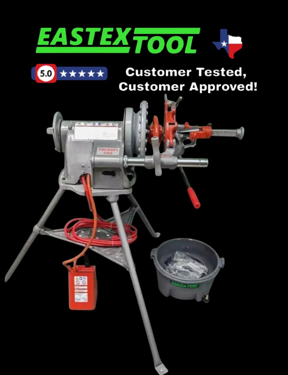 RIDGID 300 PIPE THREADING MACHINE, 15722, 57 RPM, 1/8" to 2"