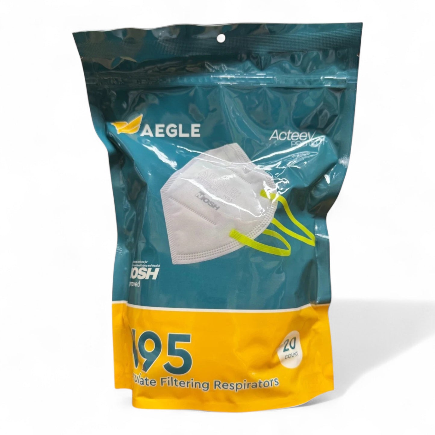 AEGLE N95 FOLDABLE RESPIRATOR CDC / NIOSH APPROVED EASY BREATH 40/PK