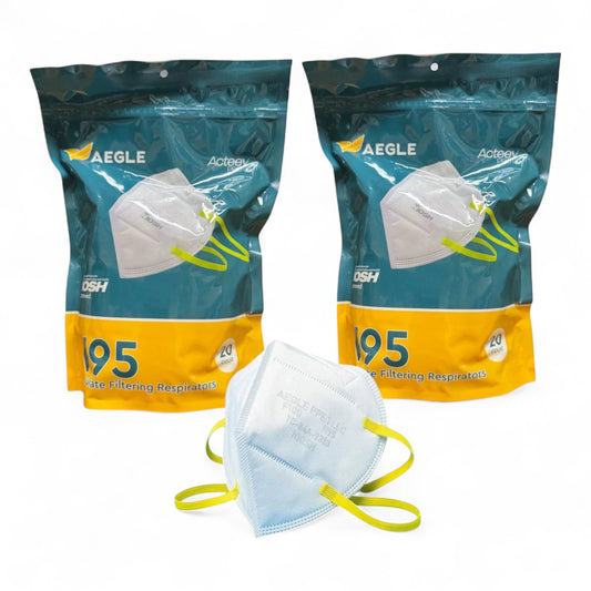 AEGLE N95 FOLDABLE RESPIRATOR CDC / NIOSH APPROVED EASY BREATH 40/PK