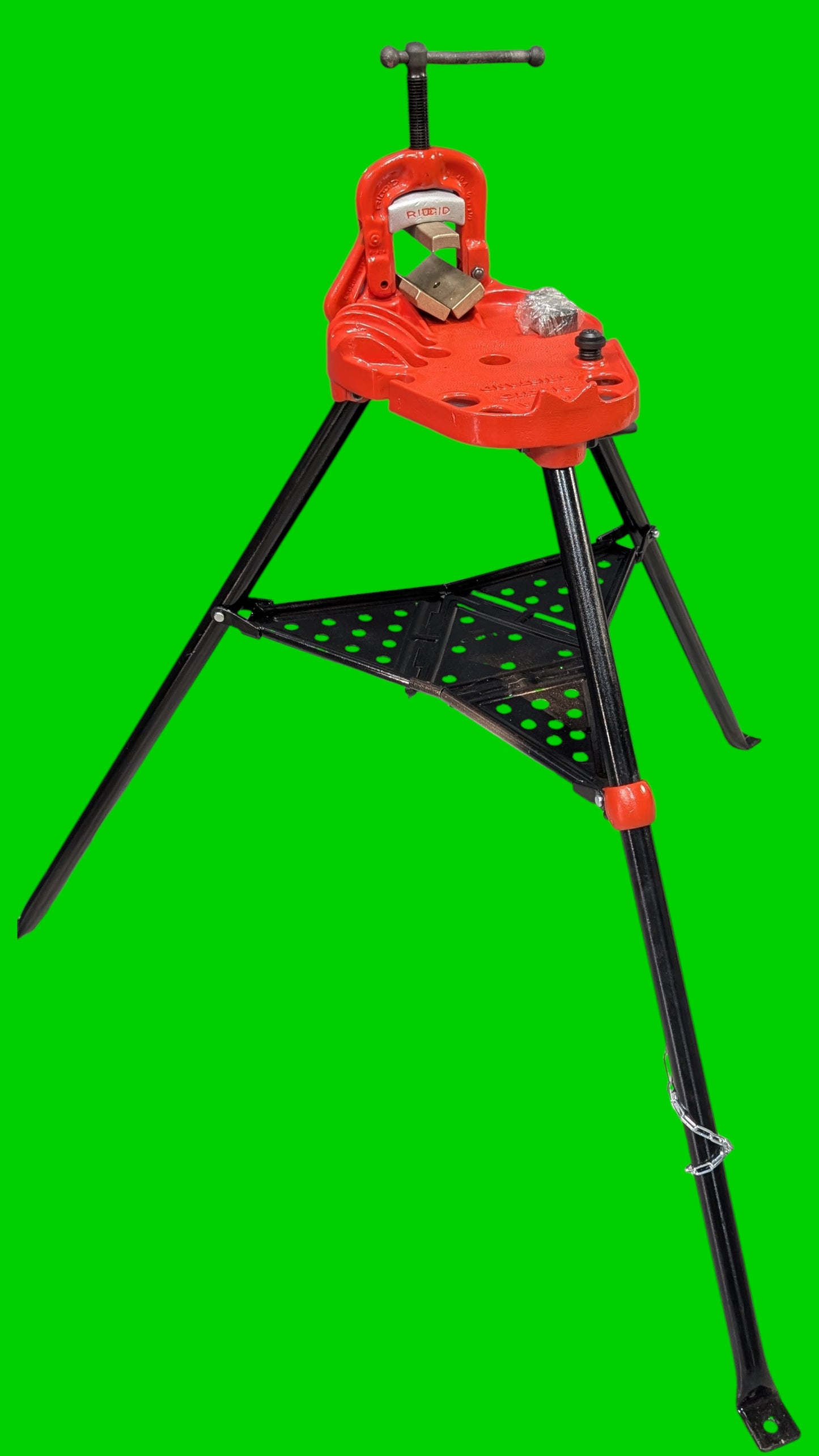 RIDGID 40130 Portable Yoke Vise, 1/8 to 2-1/2 In, with Jackson JP jaw set model 142 PVC.