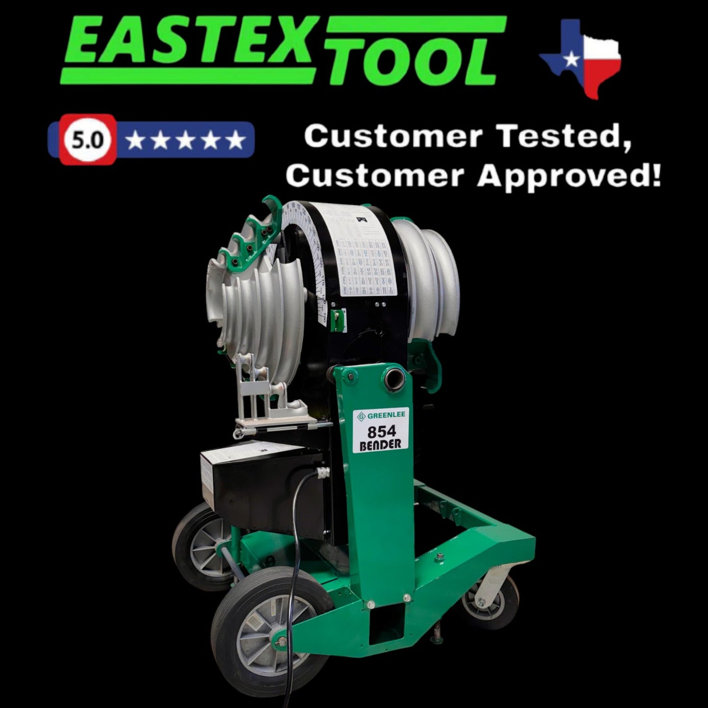 GREENLEE 854 CONDUIT PIPE BENDER 1/2"-2" EMT IMC & RIGID, REFURBISHED