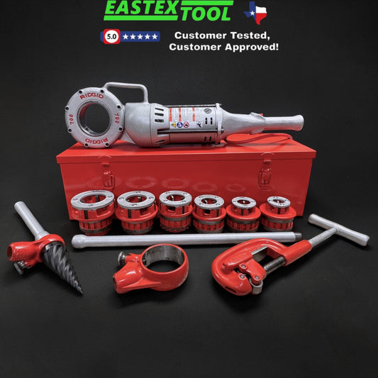 RIDGID 700 POWER DRIVE WITH 12R DIE SET KIT. PIPE THREADING KIT.