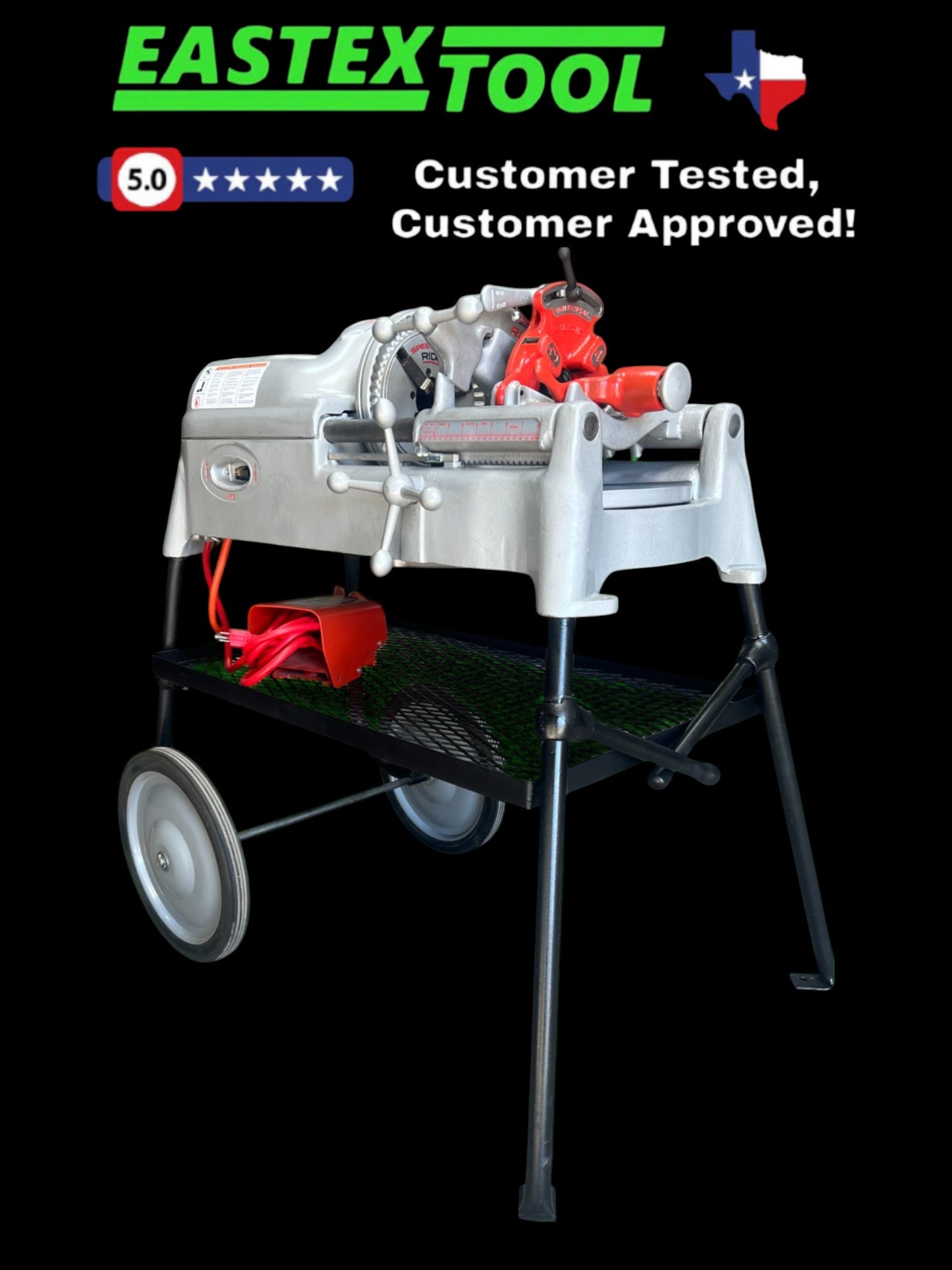 RIDGID 535 V1 PIPE THREADER, COMPLETE WITH STAND.