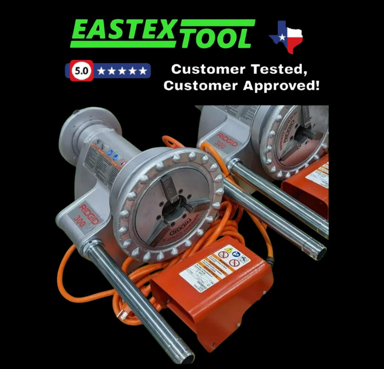 RIDGID 300 PIPE THREADING MACHINE WITH FOOT SWITCH, REFURBISHED