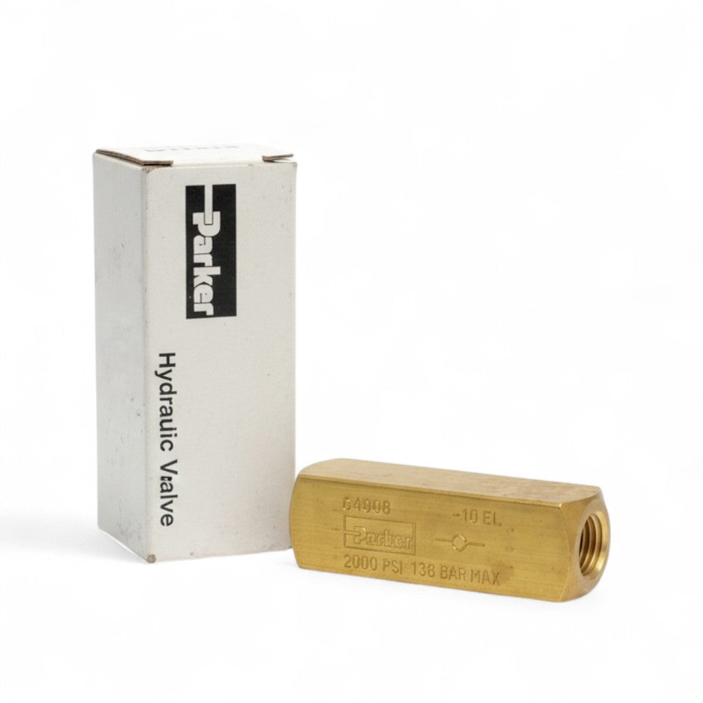 PARKER C400B HYDRAULIC CHECK VALVE 1/4'' INLET 1/4-18 THREAD, 5 GPM 2000 MAX PSI