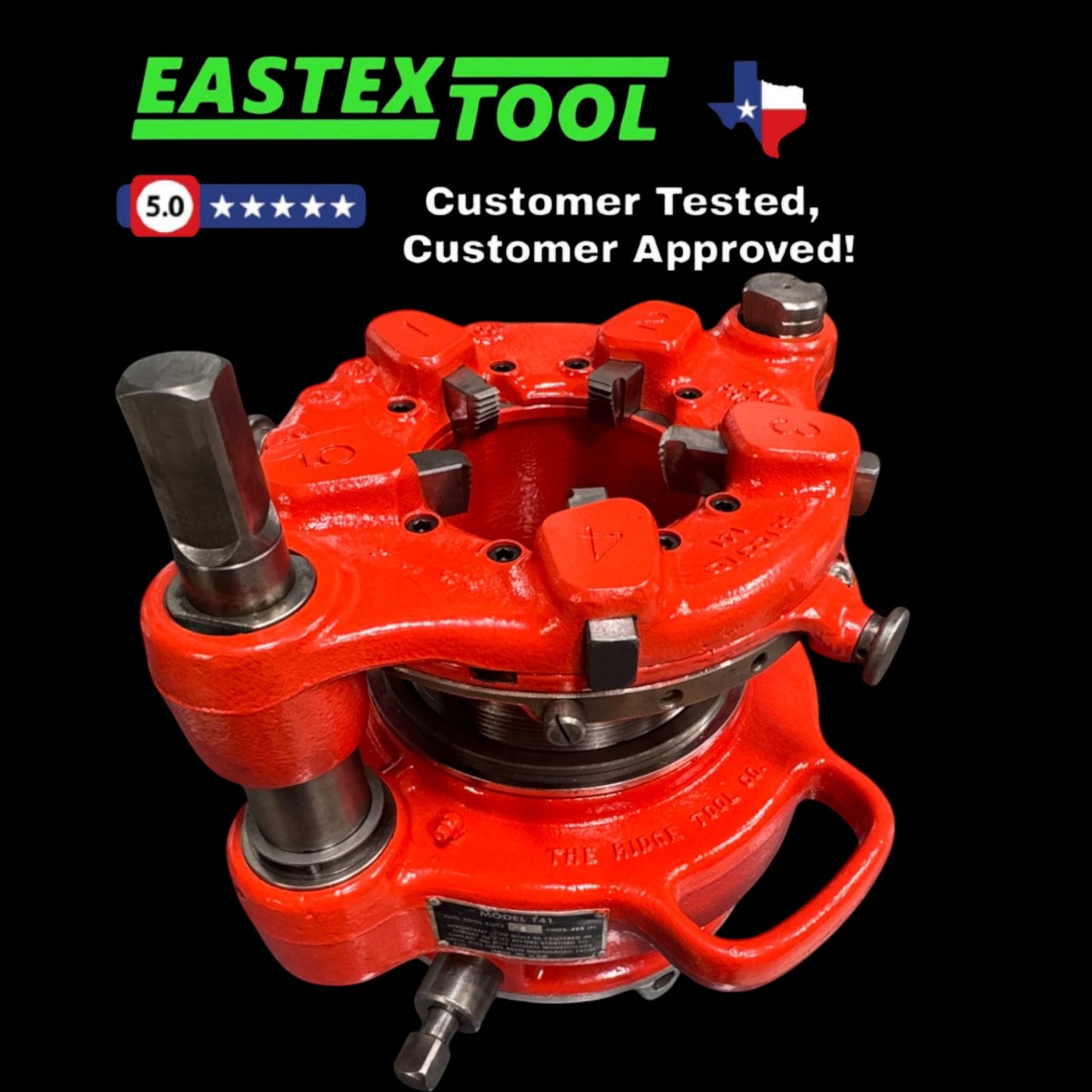 RIDGID 36620 141 NPT Receding Geared Threader, 2 1/2" - 4" pipe (Comes with 1 set of dies)