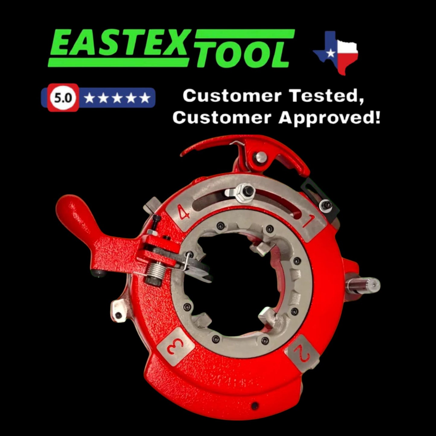 714 DIE HEAD, WITH DIES, FOR RIDGID 1224 THREADER, REPLACES 26152