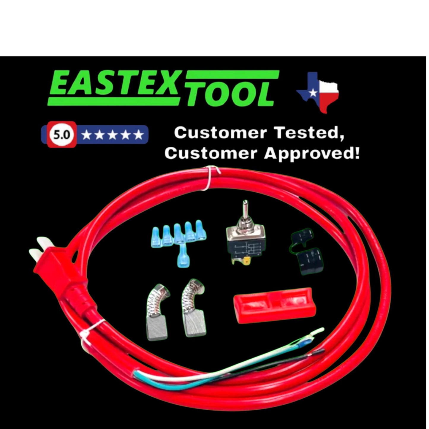 TOGGLE POWER SWITCH AND CORD ASSEMBLY FOR RIDGID 700 PIPE THREADER, REPLACES RIDGID 44905, 31938