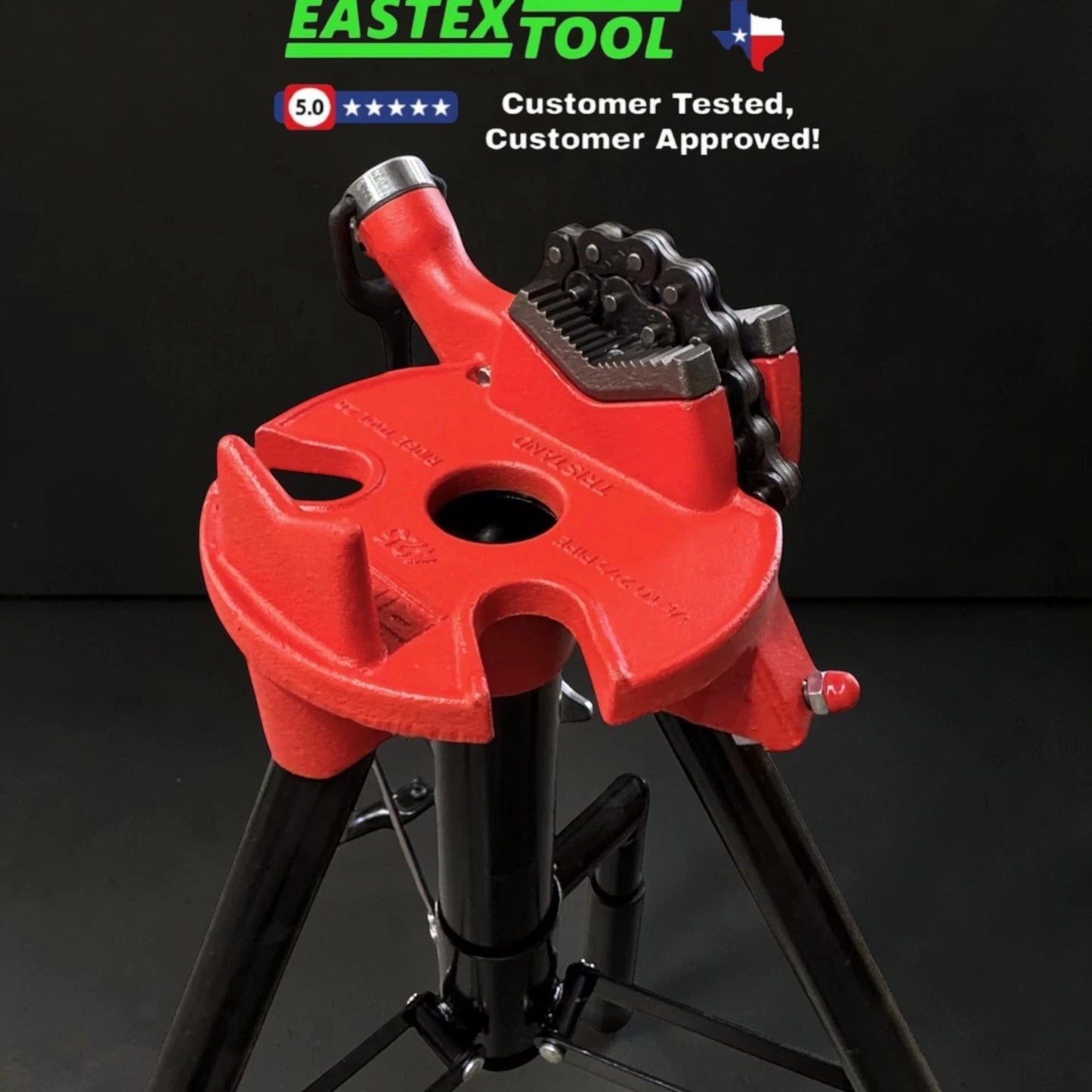 RIDGID 16703 425 PORTABLE TRISTAND CHAIN VISE 1/8" - 2-1/2" PIPE CAPACITY