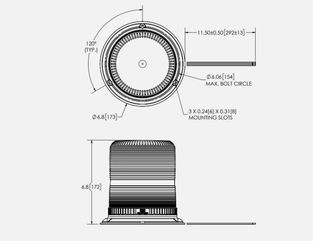 ECCO PULSE II HIGH PROFILE LED AMBER BEACON, WRECKER TOW TRUCK