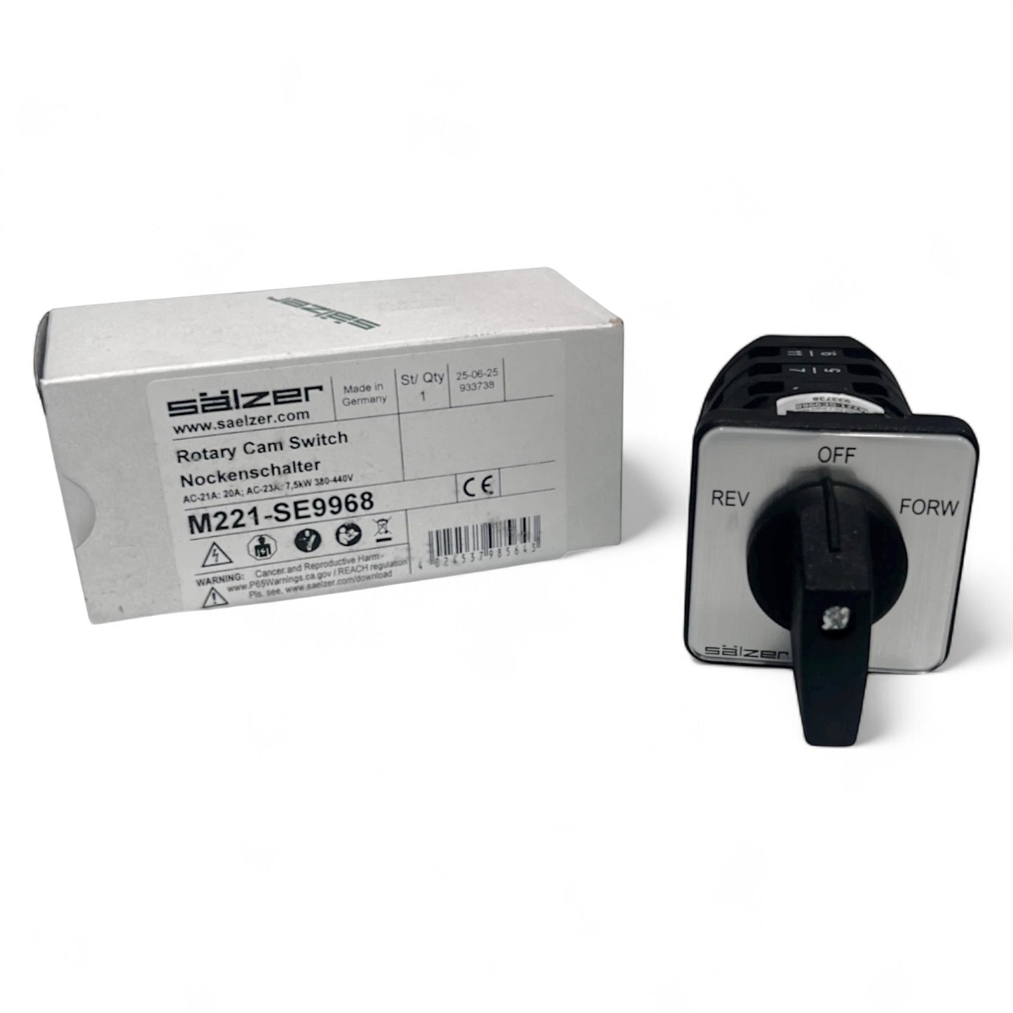 SALZER M221-SE9968 ROTARY CAM SWITCH 20 AMP
