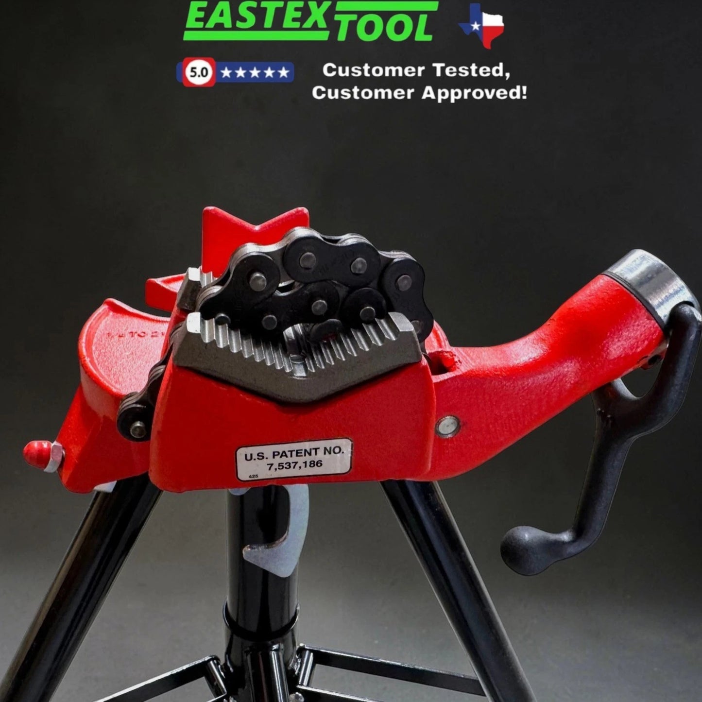 RIDGID 16703 425 PORTABLE TRISTAND CHAIN VISE 1/8" - 2-1/2" PIPE CAPACITY