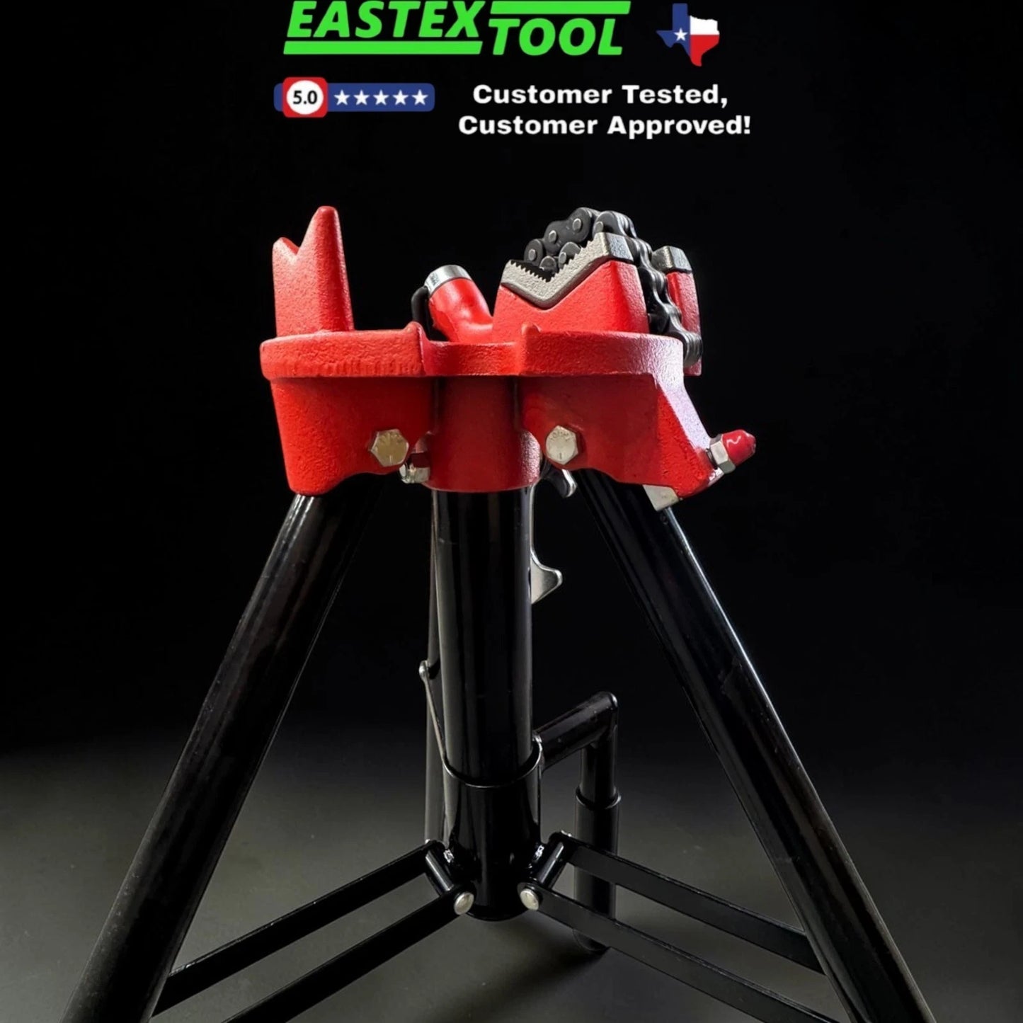 RIDGID 16703 425 PORTABLE TRISTAND CHAIN VISE 1/8" - 2-1/2" PIPE CAPACITY