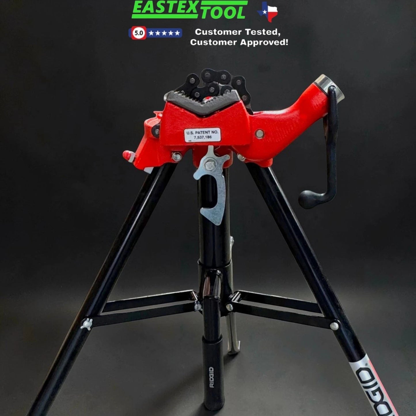 RIDGID 16703 425 PORTABLE TRISTAND CHAIN VISE 1/8" - 2-1/2" PIPE CAPACITY